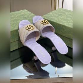 Новинки Gucci на лето 2023 года Женские тапочки с двойной пряжко