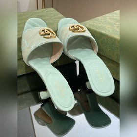 Новинки Gucci на лето 2023 года Женские тапочки с двойной пряжко