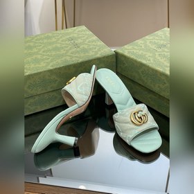 Новинки Gucci на лето 2023 года Женские тапочки с двойной пряжко