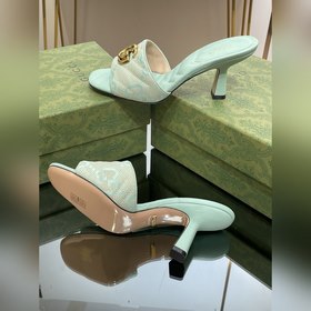 Новинки Gucci на лето 2023 года Женские тапочки с двойной пряжко
