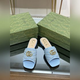 Новинка лета 2023 года от Gucci： тапочки с двойным G, 5D-вышивка