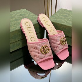 Новинка лета 2023 года от Gucci： тапочки с двойным G, 5D-вышивка
