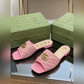 Новинка лета 2023 года от Gucci： тапочки с двойным G, 5D-вышивка 