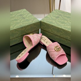 Новинка лета 2023 года от Gucci： тапочки с двойным G, 5D-вышивка 