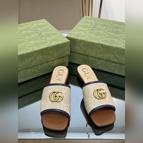 Новинка лета 2023 года — тапочки Gucci с двойной буквой G, 5D-выш