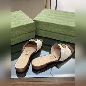 Новинка лета 2023 года — тапочки Gucci с двойной буквой G, 5D-выш