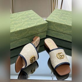 Новинка лета 2023 года — тапочки Gucci с двойной буквой G, 5D-выш