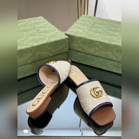 Новинка лета 2023 года — тапочки Gucci с двойной буквой G, 5D-выш