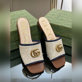 Новинка лета 2023 года — тапочки Gucci с двойной буквой G, 5D-выш