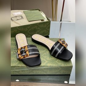 Gucci, последние тапочки с бамбуковой пряжкой, приобретенные в оф