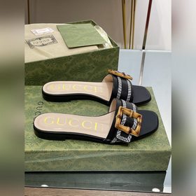 Gucci, последние тапочки с бамбуковой пряжкой, приобретенные в оф