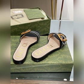 Gucci, последние тапочки с бамбуковой пряжкой, приобретенные в оф