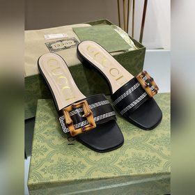 Gucci, последние тапочки с бамбуковой пряжкой, приобретенные в оф