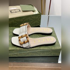 Gucci, последние тапочки с бамбуковой пряжкой, приобретенные в оф