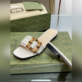 Gucci, последние тапочки с бамбуковой пряжкой, приобретенные в оф