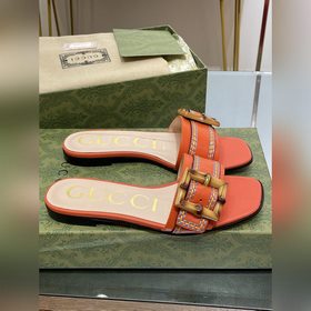 Gucci, последние тапочки с бамбуковой пряжкой, приобретенные в оф