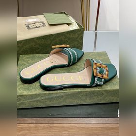 Gucci, последние тапочки с бамбуковой пряжкой, приобретенные в оф