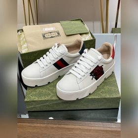 GuCci Классические белые туфли на толстой подошве высшего качеств