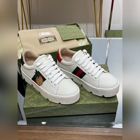 GuCci Классические белые туфли на толстой подошве высшего качеств