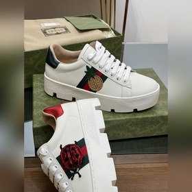 GuCci Классические белые туфли на толстой подошве высшего качеств