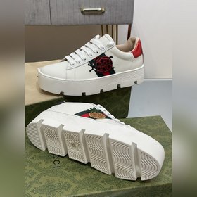 GuCci Классические белые туфли на толстой подошве высшего качеств