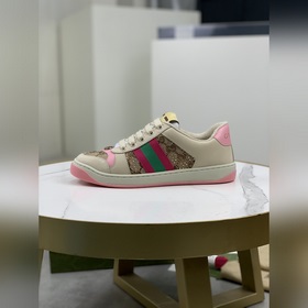 Маленькие ботинки GUCCI из кожи быка с контрастными цветами созда