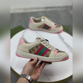 Маленькие ботинки GUCCI из кожи быка с контрастными цветами созда