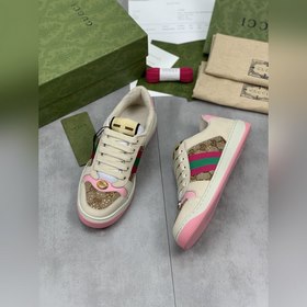 Маленькие ботинки GUCCI из кожи быка с контрастными цветами созда