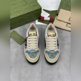 Маленькие ботинки GUCCI из кожи быка контрастного цвета привлекаю