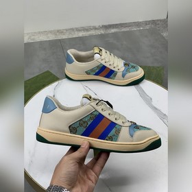 Маленькие ботинки GUCCI из кожи быка контрастного цвета привлекаю