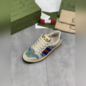 Маленькие ботинки GUCCI из кожи быка контрастного цвета привлекаю