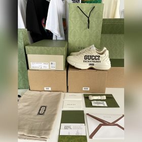 Пара обуви Gucci в стиле «папа», изготовленная из состаренной кож