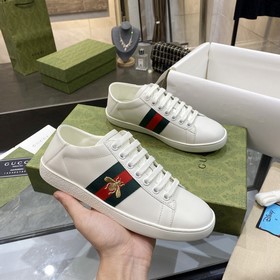Версия Gucci с чипом высшего качества Белые кроссовки GG для пар