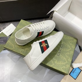 Версия Gucci с чипом высшего качества Белые кроссовки GG для пар 