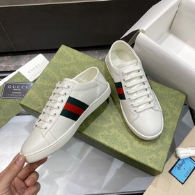 Версия Gucci с чипом высшего качества Белые кроссовки GG для пар 
