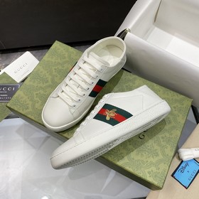 Версия Gucci с чипом высшего качества Белые кроссовки GG для пар 