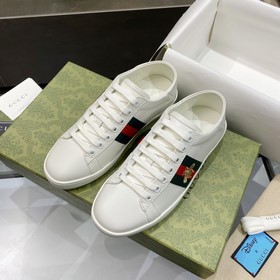 Версия Gucci с чипом высшего качества Белые кроссовки GG для пар 