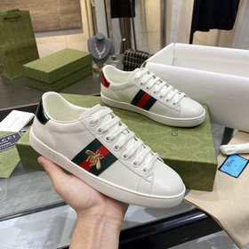 Версия Gucci с чипом высшего качества Белые кроссовки GG для пар