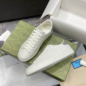 Версия Gucci с чипом высшего качества Белые кроссовки GG для пар 