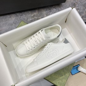 Версия Gucci с чипом высшего качества Белые кроссовки GG для пар 