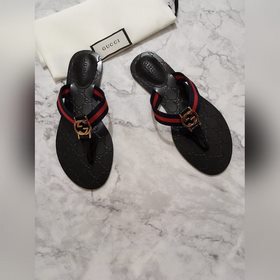 Gucci 2023s новейшая модель сандалий с тисненым ретро-узором из к