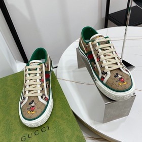 Gucci tennis 1977 Классическая серия для пар, кеды из парусины Но