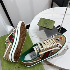 Gucci tennis 1977 Классическая серия для пар, кеды из парусины Но