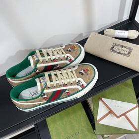 Gucci tennis 1977 Классическая серия для пар, кеды из парусины Но