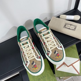 Gucci tennis 1977 Классическая серия для пар, кеды из парусины Но