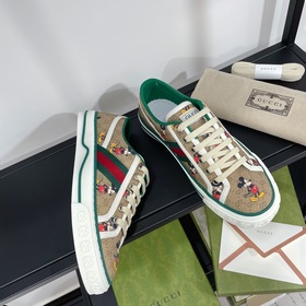 Gucci tennis 1977 Классическая серия для пар, кеды из парусины Но