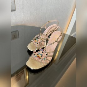 GUCCI 23 весенняя новинка： сандалии с кристаллами Сандалии «Isa» 