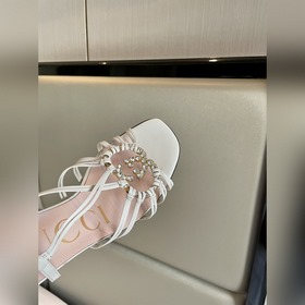 GUCCI 23 весенняя новинка： сандалии с кристаллами Сандалии «Isa» 