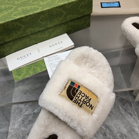 2023 - Топовая версия： TNF x Gucci, совместная коллекция, тапочки