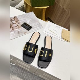 Новые тапочки Gucci с металлической застежкой с логотипом Gucci, 